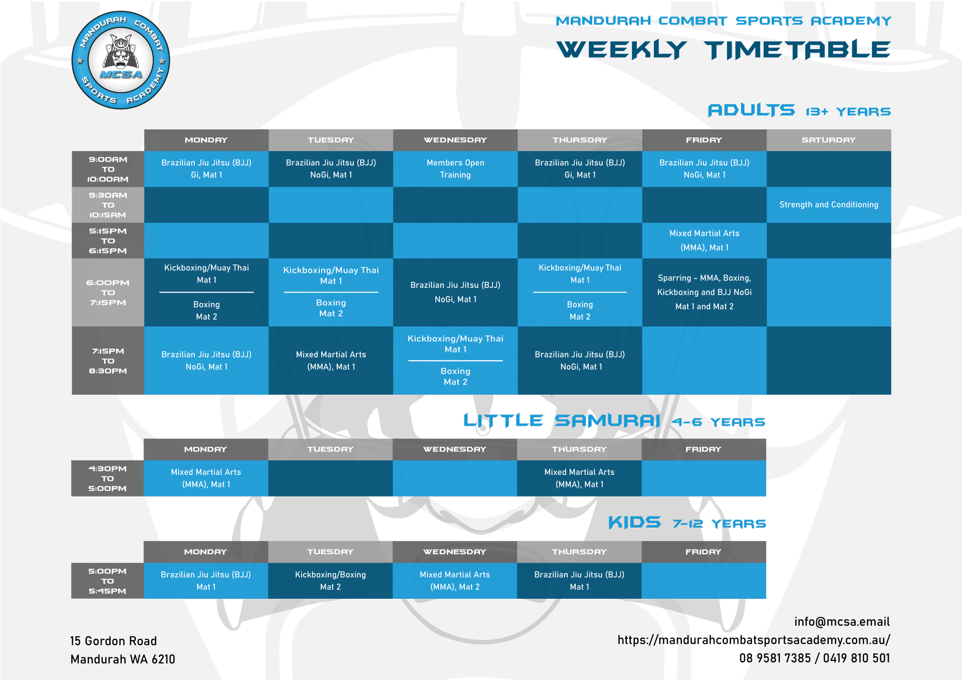 timetable-mandurah-combat-sports-academy
